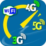 Logo of WiFi, 3G, 4GLTE, 5G Speed Test android Application 