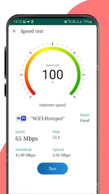 WiFi, 3G, 4GLTE, 5G Speed Test android App screenshot 2